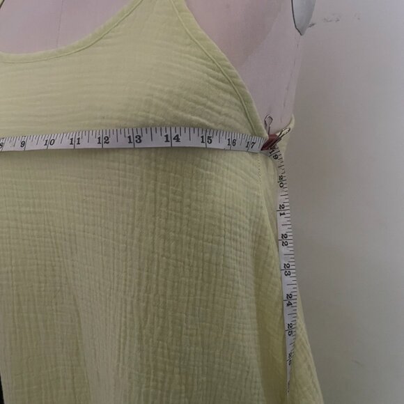 Light Yellow Textured A-Line Tank Dress - Picture 11 of 13